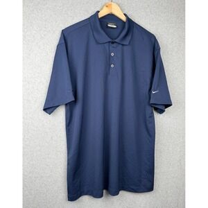 Nike Golf Dri-FIT Polo Shirt XL Navy Blue Tenaska Short Sleeve